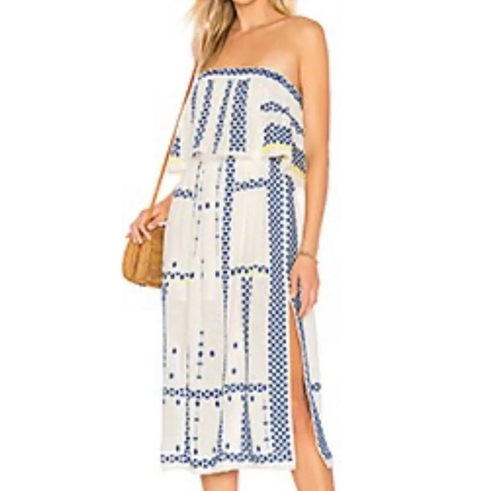 Free People Wild Romance Embroidered Dress in Ivory. Women’s Medium - Picture 2 of 15